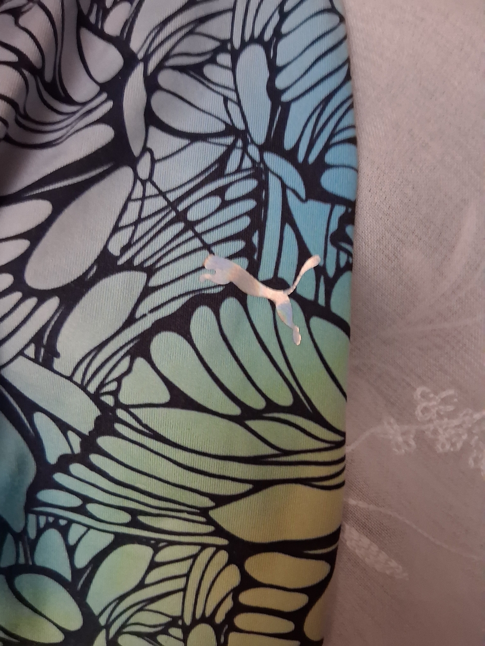 For Twin Girls- 2 PUMA Girls' Green & Blue Patterned Active Leggings